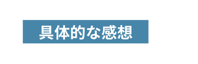 具体的な感想